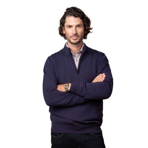 Rembrandt Mataura Indigo Blue 1/4 Zip Jersey